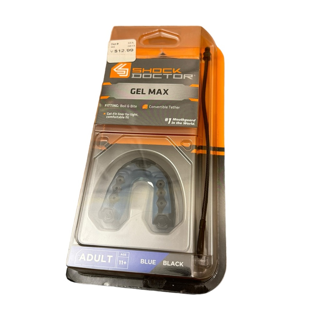 Shock Doctor Gel Max Classic Fit Adult Mouthguard. Designed for ages 11+ NWT